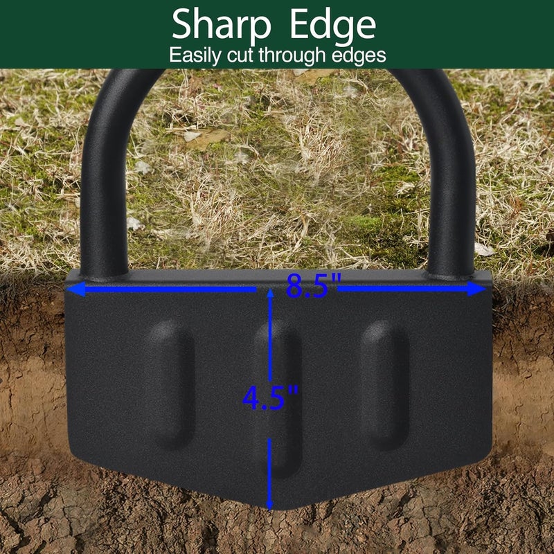 Oliynedy Edger Lawn Tool, Manual Grass Edger Tool Wide Footplate Long Handle 39 inch, Steel Hand Border Half Moon Edger Shovel for Landscaping, Yard, Garden, Sidewalk, Burying Cable - Image 3